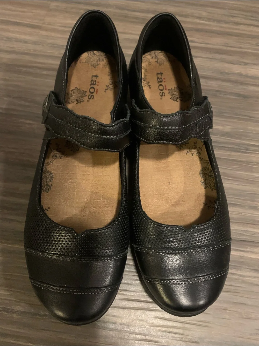 Taoss Bravo Black Leather Mary Jane Shoes - Women’s 9W